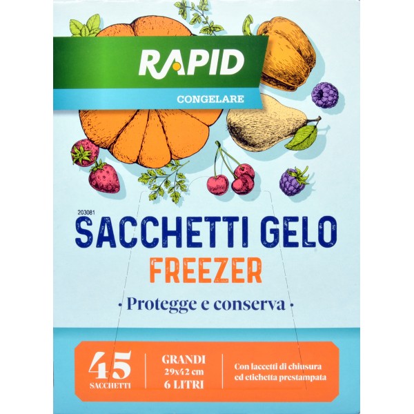 SACCHETTI FREEZER GELOPIU CUKI 18X28 PZ.30 FORMATO PICCOLO