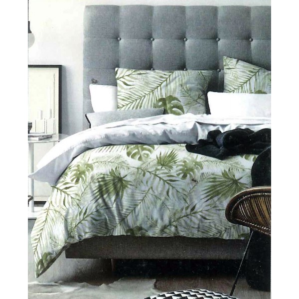 Completo letto singolo foglie verdi Completo letto singolo foglie verdi