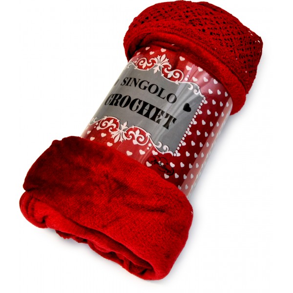 Coperta colore rosso cm.145x210