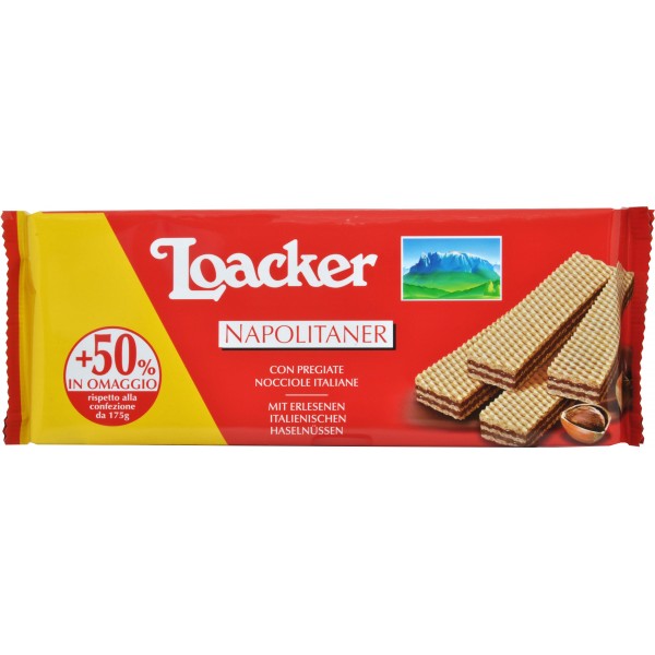 Loacker classic wafer Napolitaner gr.175 +50%