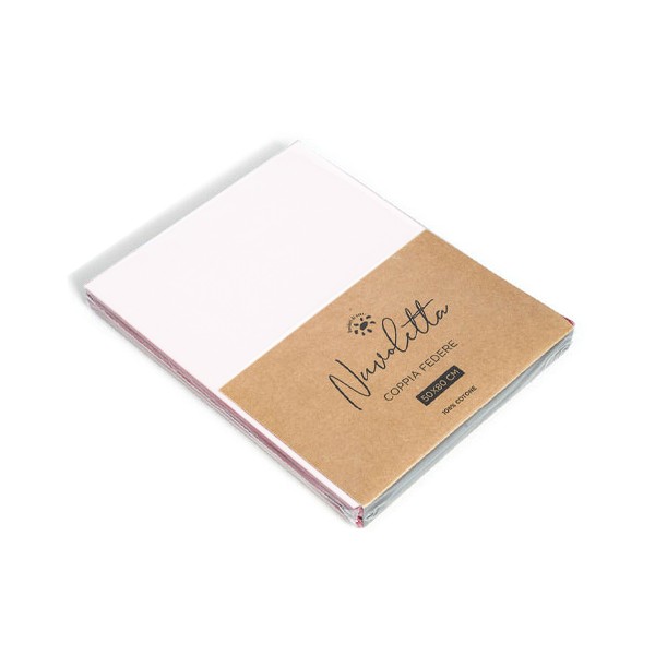 Coppia federe nuvoletta. 2x 52x82+18 cm, Composizione: 100% cotone colore bianco 1