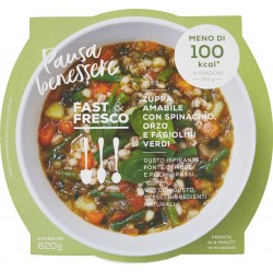 Fast & Fresco Pausa benessere N°. 53 Zuppa Amabile con Spinacino, Orzo e Fagiolini Verdi 620 g.