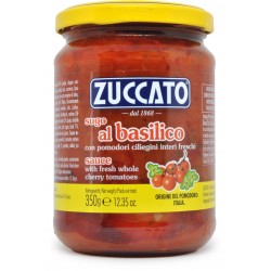 Zuccato sugo al basilico con pomodori ciliegini interi freschi gr.370