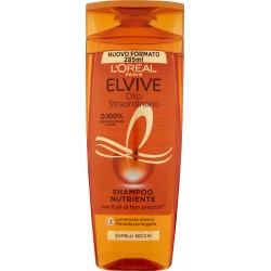 L'Oréal Paris Shampoo Elvive Olio Straordinario, Azione Nutriente per Capelli Secchi, 285 ml.