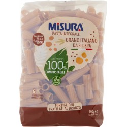 Misura Pasta Integrale Tortiglioni Trafilati al Bronzo gr.500