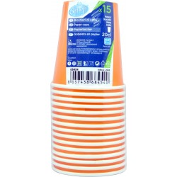 Soft soft bicchieri di carta riciclabile colore arancio cl.20 pz.15