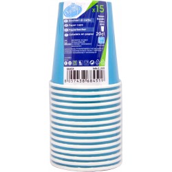 Soft soft bicchieri di carta riciclabile colore azzurro cl.20 pz.15