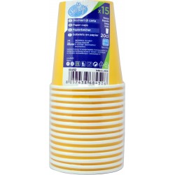 Soft Soft bicchieri di carta riciclata colore giallo cl.20 x15