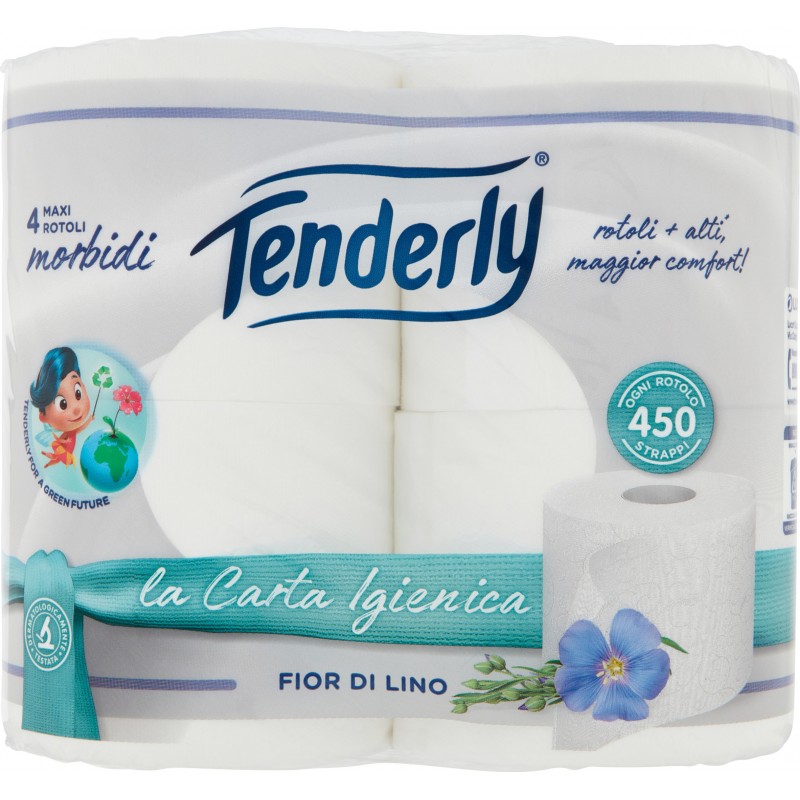 Tenderly la Carta Igienica Fior di Lino 4 pz