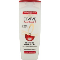 L'Oréal Paris Shampoo Elvive Total Repair 5, Per Capelli Danneggiati, 285 ml.