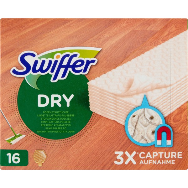 Swiffer Lavapavimenti, 1 Scopa E 8 Panni Microfibra Catturapolvere