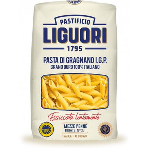 liguori Pasta di Gragnano IGP 1/2 penne rig.n37 gr500