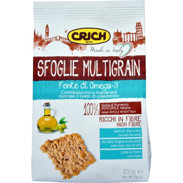 Crich sfoglie multigrain con olio extra vergine di oliva gr.150