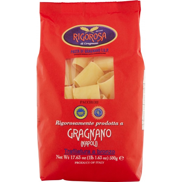 Rigorosa di Gragnano Pasta di Gragnano I.G.P. Paccheri 500 gr.