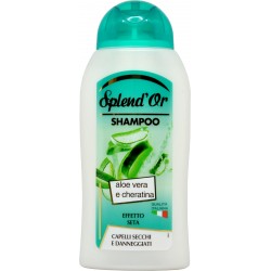 Splend'Or Shampoo aloe vera e cheratina Capelli Secchi e Danneggiati 300 ml.