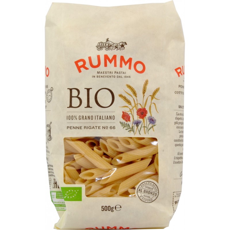 rummo pasta bio penne rigate n.66 gr.500