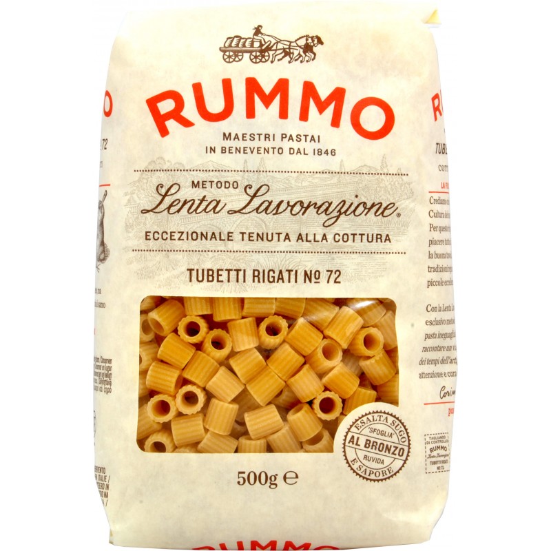 rummo pasta tubetti rigati n.72 gr.500