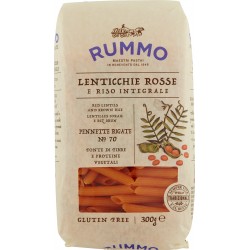 Rummo Lenticchie Rosse e Riso Integrale Pennette Rigate N° 70 300 gr.