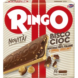Ringo Snack Bisco Cioc con Nocciole 100% Italiane e Cereali Croccanti 162 gr.