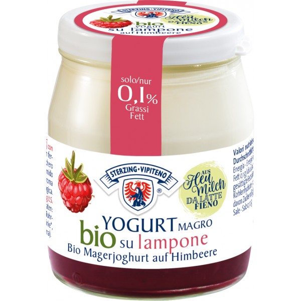 Sterzing Vipiteno bio Yogurt Magro su lampone da latte fieno 150 g Sterzing Vipiteno bio Yogurt Magro su lampone da latte fieno 150 g
