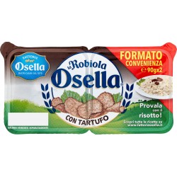 Fattorie Osella la Robiola Osella specialità di formaggio fresco con Tartufo - 2 x 90 g