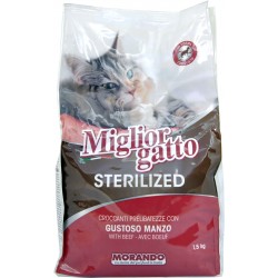 Migliorgatto sterilized manzo kg.1,5