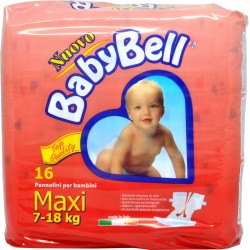 Babybell pannolini maxi top 7-18 kg pz.16