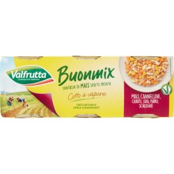 Valfrutta Buonmix Mais, Cannellini, Carote, Soia, Farro, Scalogno 3 x 140 g