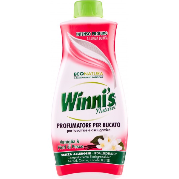 Winni's Naturel Profumatore per Bucato per lavatrice e asciugatrice Vaniglia & Fiori di Pesco 250 ml.