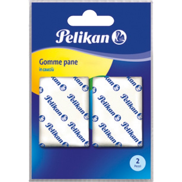 Pelikan Set 4 Gomme da cancellare tipo pane UG20 Bianco