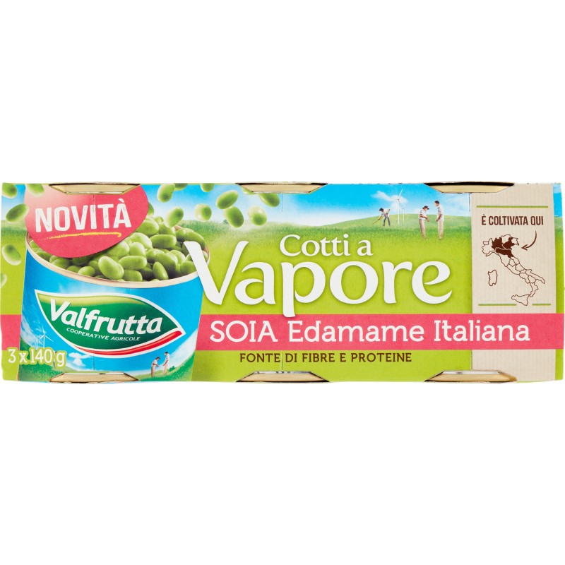Valfrutta Cotti a Vapore Soia Edamame Italiana 3 x 140 g