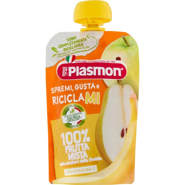 Plasmon la Frutta dei bambini Frutta Mista Omogeneizzato 4 x 100 g