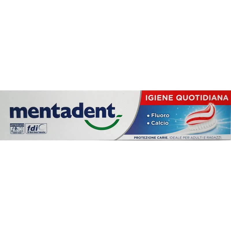 Mentadent dentifricio igiene quotidiana ml.100 IV8318 Mentadent dentifricio igiene quotidiana ml.100 IV8318