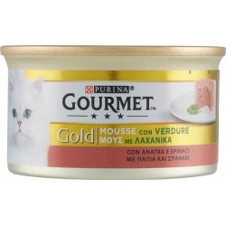 PURINA GOURMET Gold Gatto Mousse con Anatra e Spinaci lattina 85g