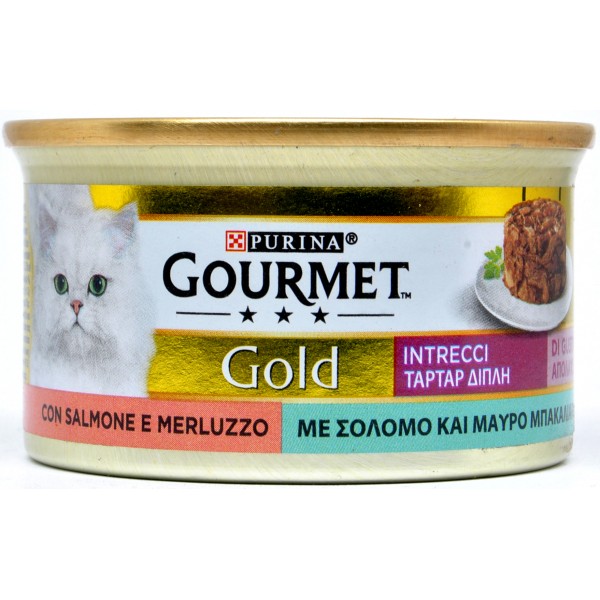 Gourmet gold intrecci salmon e merluzzo gr.85