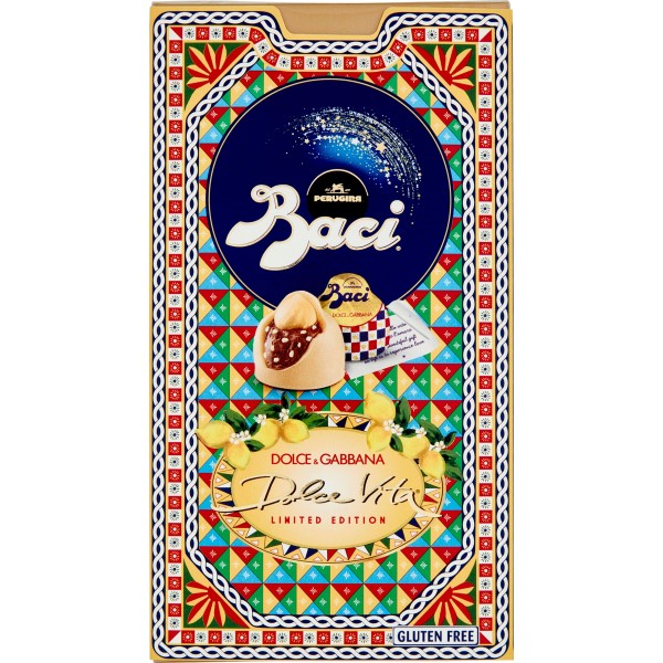 BACI PERUGINA DOLCE VITA LIMITED EDITION Cioccolatini ripieni al gianduia e nocciola Scatola 150 g