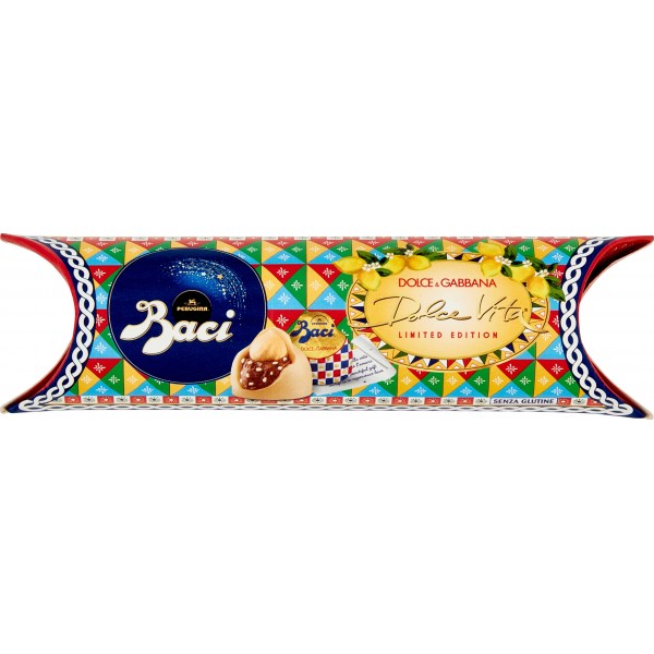 BACI PERUGINA DOLCE VITA LIMITED EDITION Cioccolatini ripieni al gianduia e nocciola Tubo 37,5 g