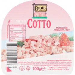 Becher cubetti di prosciutto cotto senza polifosfati gr.100