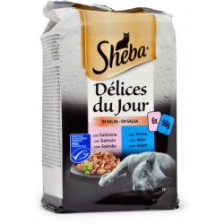Sheba delices du jour salmone e tonno gr.50x6