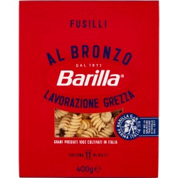 Barilla Pasta Al Bronzo Fusilli 100% Grano Italiano 400g