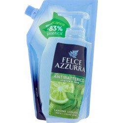 Felce Azzurra con Antibatterico menta e lime Sapone Liquido ecoricarica 500 ml