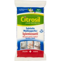 Citrosil Home Protection - Salviette Multisuperfici Igienizzanti germi e batteri Tea Tree 40 panni