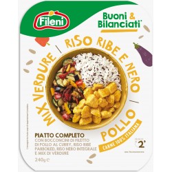 Fileni Buoni & Bilanciati* Mix Verdure, Riso Ribe e Nero, Pollo 240 gr.