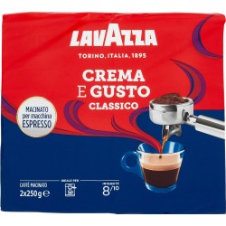 Lavazza, Crema e Gusto Classico Espresso Caffè Macinato - 2 x 250 g