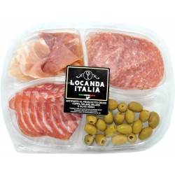 Locanda italia prosciutto crudo, coppa salame e olive gr.160