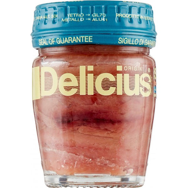 Delicius Canale di Sicilia Filetti di Alici in olio di oliva (46%) 58 g