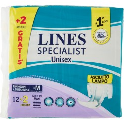 Lines Specialist Unisex Pannoloni a Mutandina Tg. M Super/Maxi 12+2 pz