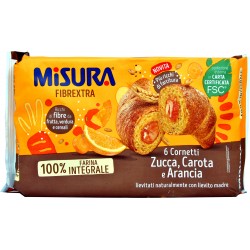 Misura Fibrextra Cornetti Zucca, Carota e Arancia 6 x 51,4 g