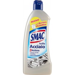 Smac - Brilla Acciaio Crema, Detergente per Superfici in Acciaio, Azione Lucidante 520 ml