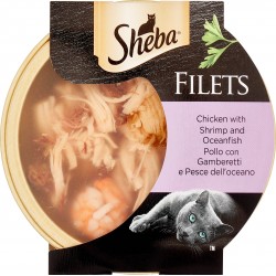 Sheba Filets Pollo con Gamberetti e Pesce dell'oceano 60 g